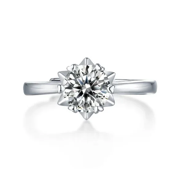 Certified 3ct. t.w. Moissanite Diamond Engagement Ring NEW - Picture 5 of 10